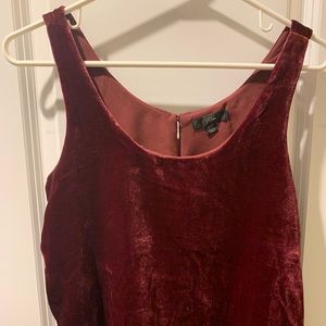JCrew red velvet tank top 00 petite